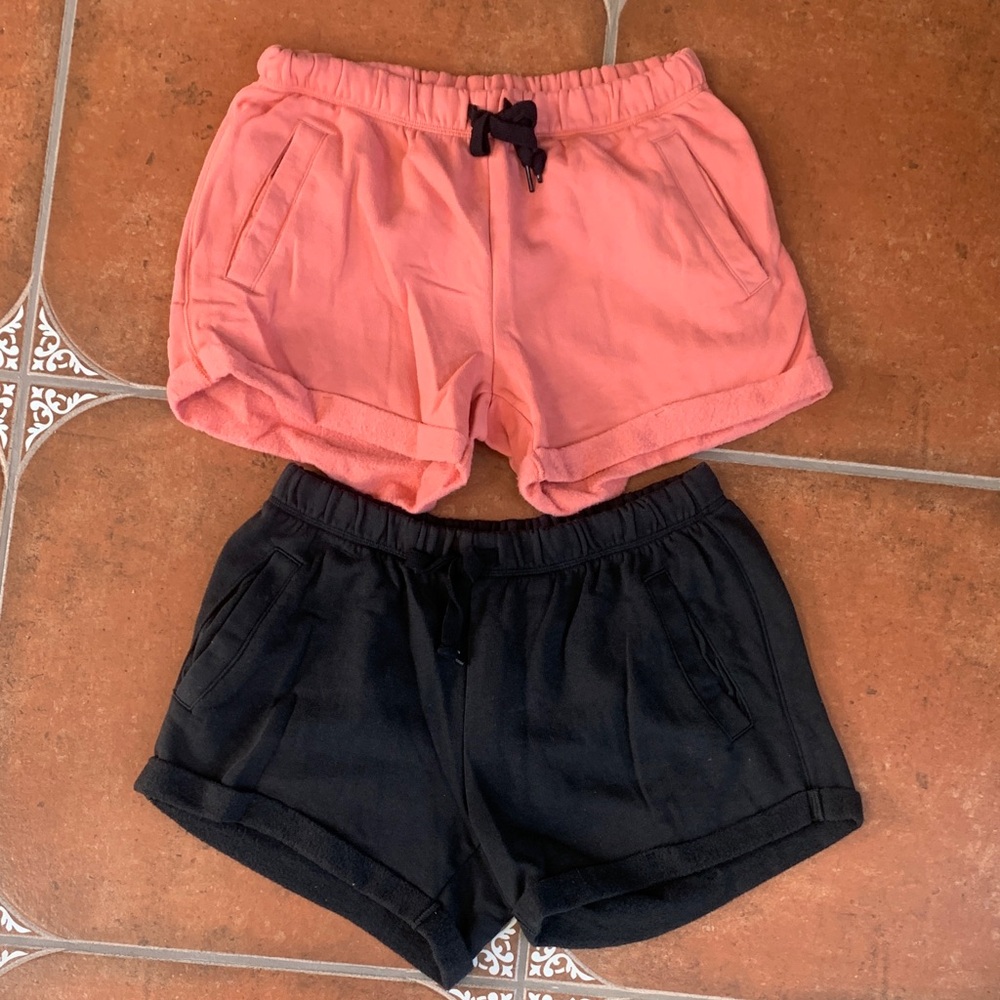 2 Pair Women's Casual Shorts - salmon and Black